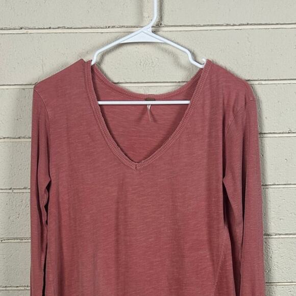 Free People Pink Long Sleeve Top size S - Picture 5 of 8